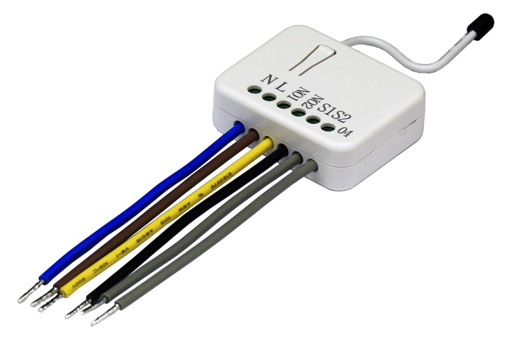 Micro Module Switch Double w.meter by Zipato