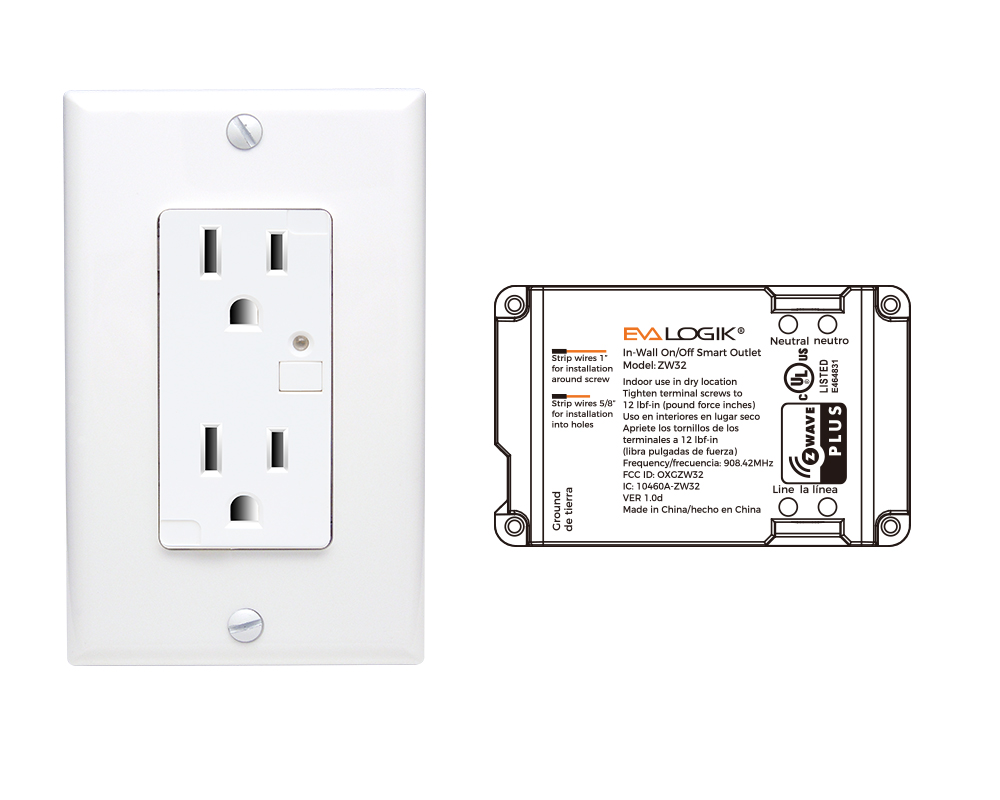 In-Wall Smart Outlet by EVA LOGIK