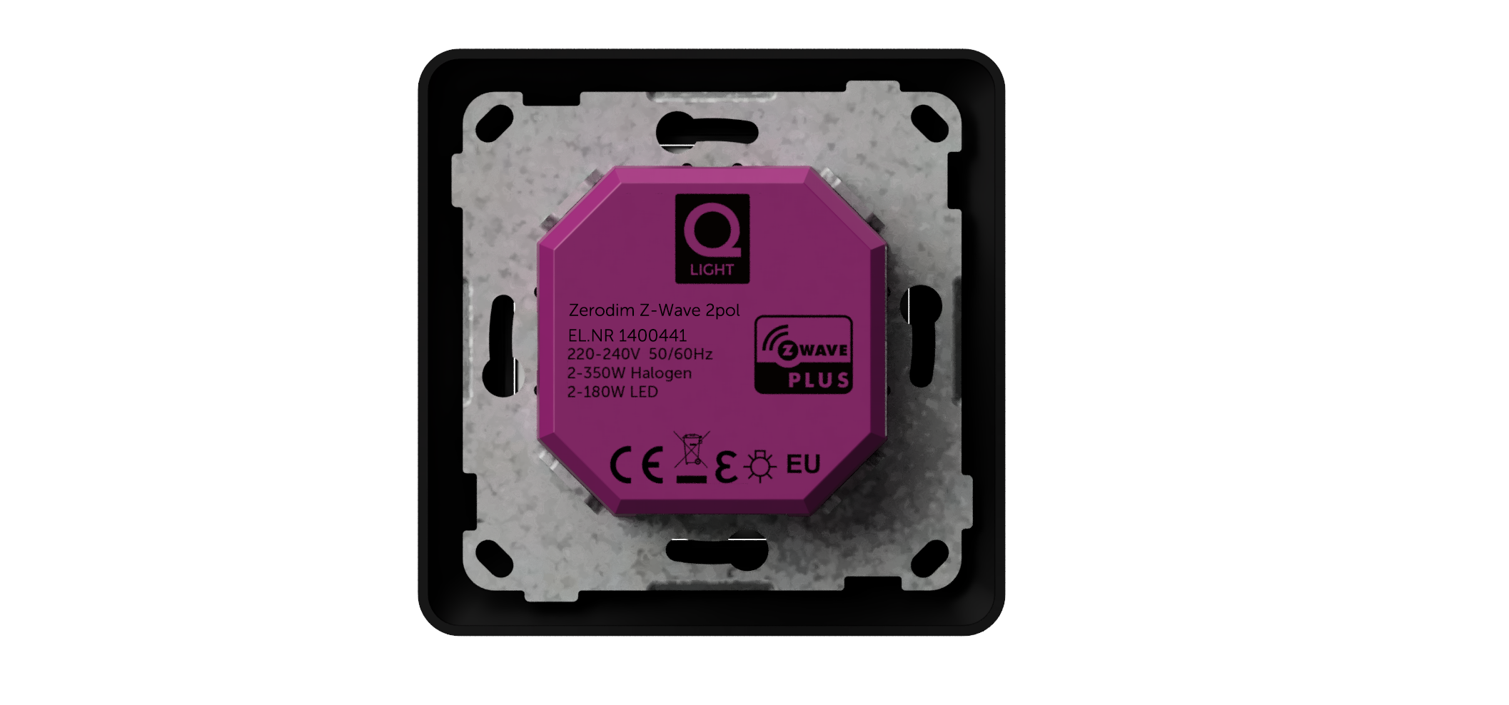 Zerodim Z-Wave 2pol side