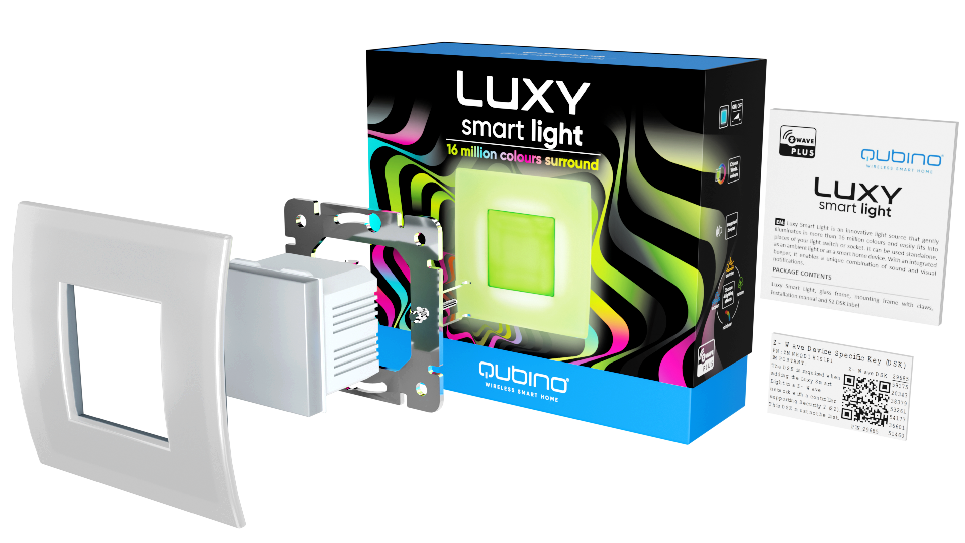 Luxy Smart Light packaging and content