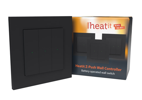 Heatit Z-Push Wall Controller_RAL 9010_Packshot
