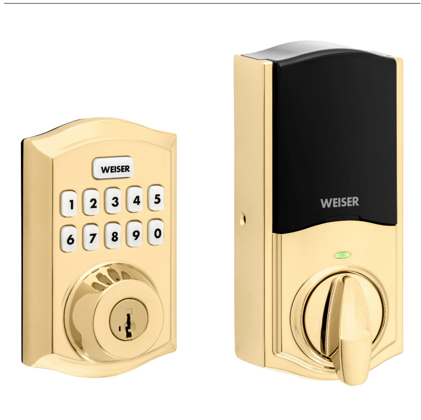 Weiser GED1800, Contemporary, Gold