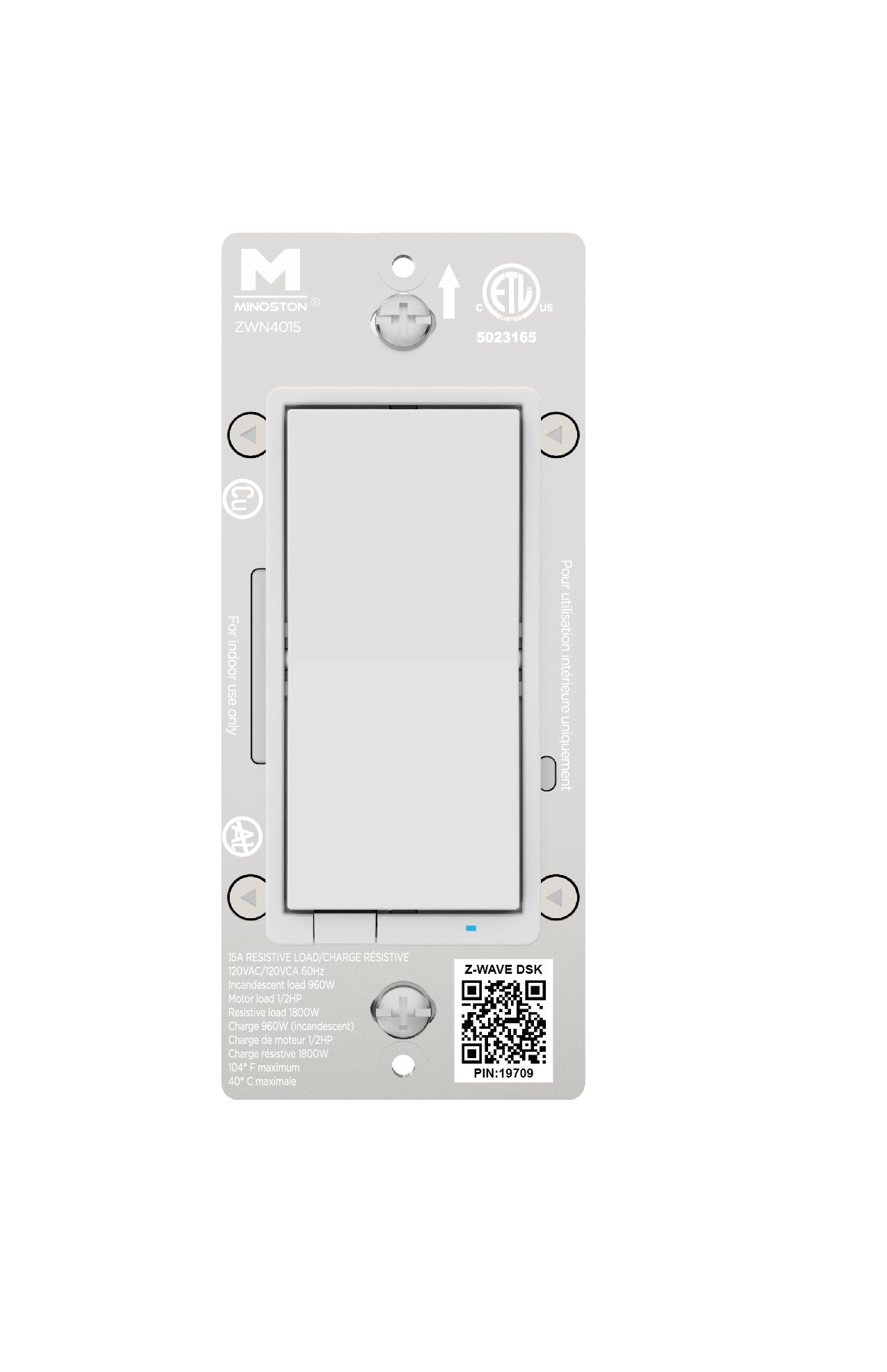Z-Wave™ In-Wall Smart Paddle Switch by Minoston
