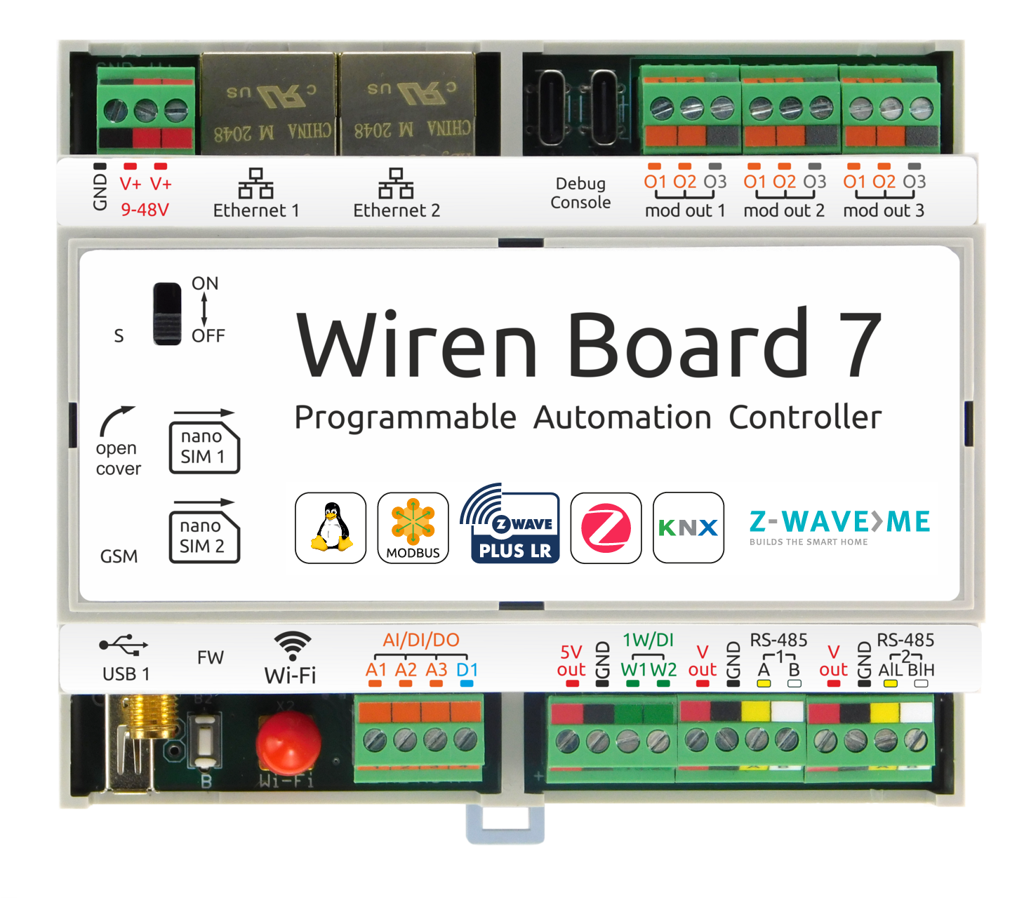Z-Wave™ extension board for Wiren Board 7 by Z-Wave.Me
